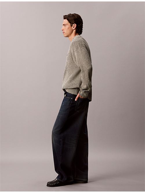 vertical rib cttn crwnk swtr CALVIN KLEIN JEANS | LV04RH328GLI1